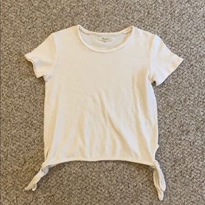 Madewell white/cream shirt with tie detailing